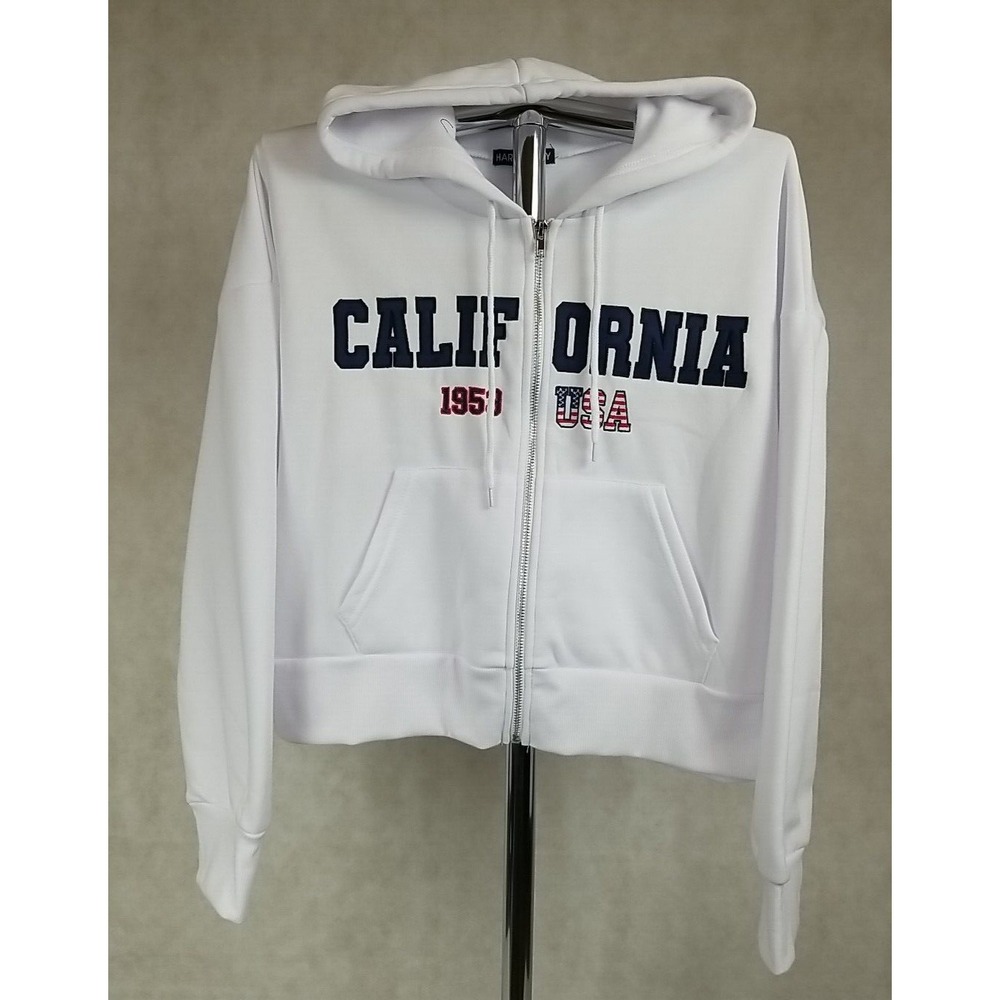 Harper Ivy Womens Size Large Sweatshirt Hoodie California USA Hoodie White‎ NWT